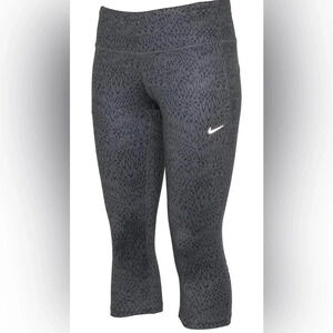Nike Women's Dri-Fit Epic Run Tight Running Capri size small gray black